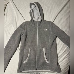 Northface gray zip up jacket.